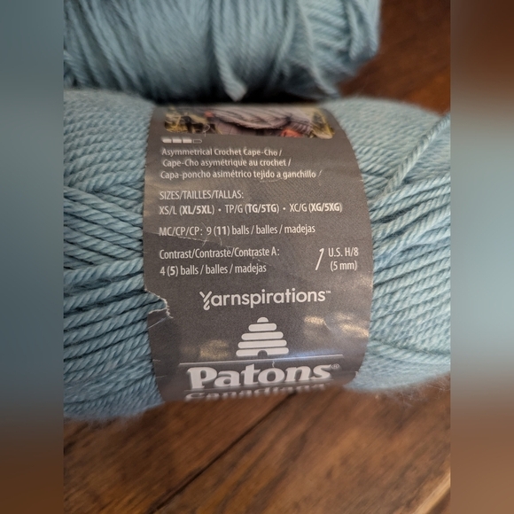 Teal Yarn 170g/6 Oz Yarnspirations Patons Canadiana - Picture 3 of 4